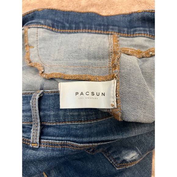 Pacsun Womens Blue Denim Ripped Skinny Jeans Size 30 - Picture 8 of 16